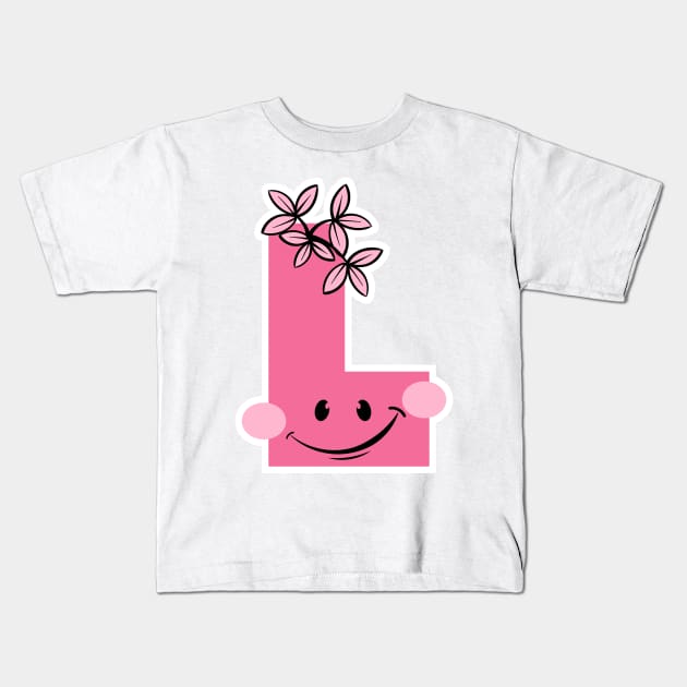 Funny Initial Letter L - Creative & Playful Alphabet Gift for Children Kids T-Shirt by WeAreTheWorld